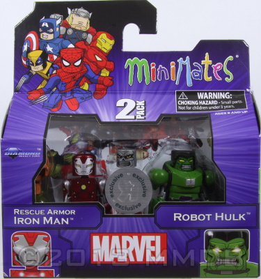 Minimate Database: Rescue Armor Iron Man & Robot Hulk