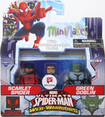 RARE MARVEL MINIMATES SCARLET SPIDER & GREEN GOBLIN SPIDER-MAN FIGURES 